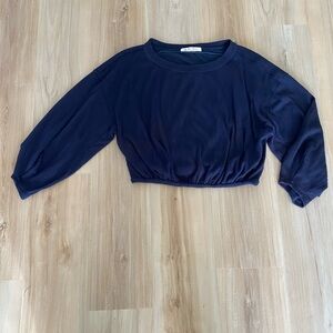 We The Free Navy Blue Crop Top